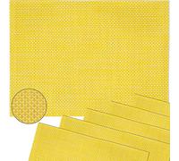 matches21 Elegance - Manteles individuales (6 unidades, plástico, 45 x 30 cm, lavables), color amarillo