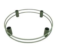 Matches21 Elegante candelabro para 4 velas de varilla de metal - Candelabro redondo en estilo vintage para Navidad en 25,5 diámetros - Soporte para velas de barra como decoración de mesa o corona de