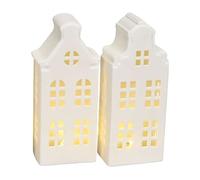 matches21 HOME & HOBBY Casa decorativa LED para Navidad como decoración navideña, casas de luz blanca como decoración de invierno