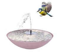 matches21 HOME & HOBBY Fuente solar para exterior con cuenco de 45 cm, color rosa