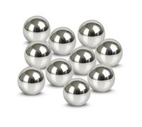 matches21 HOME & HOBBY Juego de 10 bolas decorativas para estanques pequeños, 4 cm, bolas de acero inoxidable como decoración para estanques