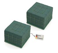matches21 HOME & HOBBY Masilla de flores raquette - alambre alrededor con suelo de madera - 2 x medio ladrillo
