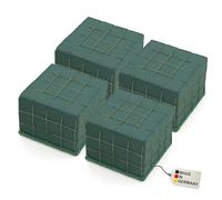 matches21 HOME & HOBBY Masilla de flores raquette - alambre alrededor con suelo de madera - 4 x medio ladrillo