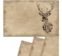 matches21 Manteles Individuales Manteles Individuales Diseño de Animales Ciervo Silhouette/Cabeza de Ciervo marrón Juego de 4 plástico por 43,5 x 28,5 cm Limpiar.