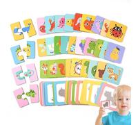 Matching Cards - Puzzle Set Educational Sorting Activity Toy, 9.25x6.61x1.57 Inches Kindergarten Classroom Learning Game, Preschool Memory Matching Cards for Travel Daycare Cognitive Skill Development