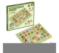 Matching Chess Board, Family Boards Games, 9.25x7.48x0.59 Inches Educational Brain Game, Interactive Two-Player Puzzle Games, Memory and Strategy Building, Child-Parent Learning Toy for Home Play
