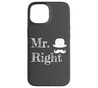 Matching Couples Mr Right Carcasa para iPhone 15