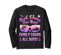 Matching Family Boat Waves Sun Rays Family Chaos All Days Manga Larga