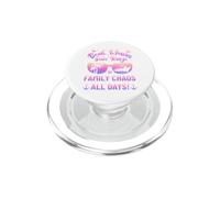 Matching Family Boat Waves Sun Rays Family Chaos All Days PopSockets PopGrip para MagSafe