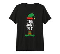 Matching Family Group Funny Xmas I'm The Aunt Elf Christmas Camiseta Premium
