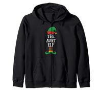 Matching Family Group Funny Xmas I'm The Aunt Elf Christmas Sudadera con Capucha