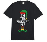 Matching Family Group I'm The Musical Elf Funny Christmas Comfort Colors Adult Heavyweight T-Shirt