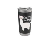 Matching Family Llama Sister Llama for Sis Vaso térmico de acero inoxidable de doble pared