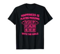 Matching Game Night Happiness es Jugar Mahjong con Chicas Camiseta