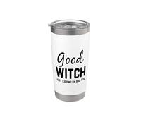 Matching Good Witch Bad Witch I BFF Divertido Halloween Vaso térmico de acero inoxidable de doble pared