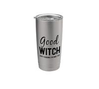 Matching Good Witch Bad Witch I BFF Divertido Halloween Vaso térmico de acero inoxidable de doble pared