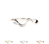 Matching Minimalist Wave Ring, s925 Sterling Silver Self Love Highs and Lows Personalized Ring, Ups and Downs Stacking Encouraged Jewelry for Women Best Bitches Rings for Best Friends (Sliver,10)