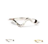 Matching Minimalist Wave Ring, Stackable Personality Simplicity Wave Ring, Jewelry Birthday Gifts for Best Friend (Silver,6)