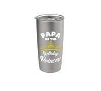 Matching Princess Birthday Papa of Birthday Princess Vaso térmico de acero inoxidable de doble pared