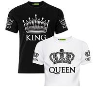 Matching Shirts for Couples Set for Him and Her King Queen T-Shirts White XL/XL