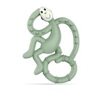 Matchstick Monkey, Antimicrobial Silicone Teether, Easy To Grip, BPA Free, 3 Months Old plus, 10 cm, Mint Green Mini Monkey