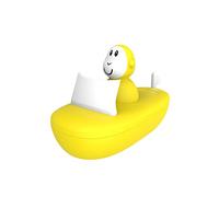 Matchstick Monkey, Bathtime Boat Set, Juguete Antimicrobiano de baño para bebé, fácil de agarrar, Aprendizaje sensorial, Juego de Barco (1 Wobbler + 1 Barco), 12 Meses de Edad +, Amarillo