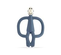 Matchstick Monkey, Original Teether & Gel Applicator, Antimicrobial Silicone Teething Toys for Baby, Easy to Grip, BPA Free, 3 Months Old+, 10.5 cm, Airforce Blue Monkey