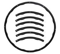MATCHU - Hula Hoop con Peso Parra Fitness y Adelgazar - Disponible en 1.2 y 1.5 KG - Disponible en Verde, Morado, Negro y Rosa - 100 CM - Función de Masaje y Capa Espuma Confortable (Negro - 1.5 KG)