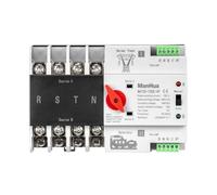 MATCS-100E/4P 100A 220VAC Interruptor de transferencia automática de doble potencia interruptor PC montaje en carril DIN mango rojo