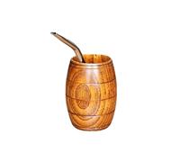Mate Argentino Clásico, Hecho a mano en Madera de Bambú Natural, Mate con bombilla para Yerba Mate, Gourd mate cup, Set Matero Argentina