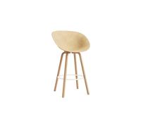 Mate de Bar con Reposabrazos de , 75 Cm, Color Haya, Crema y Cáñamo