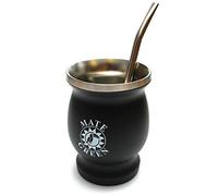 Mate Green Yerba Mate Tee Cup Set ● Cup 220 ml, Stainless Steel Straw Bombilla para Mate Tea 19 cm, Copa Doble Aislada de Pared ● Seguro para Dishwasher and Durable