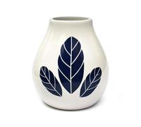Mate Green Yerba - Taza de cerámica para té mate (350 ml), color blanco