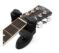 Mate Negro Automático Soporte de pared colgador de guitarra acústica para guitarras Gibson, Ibanez, Tanglewood, Yamaha y Fender guitarra acústica con acolchado brazos - Abrir y cerrar automático función (tornillos incluidos)