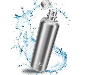 MATE OF STEEL® Botella de acero inoxidable 100 % sin plástico, 750 ml, para Sodastream Terra, Fizzi & Art - Botella de acero inoxidable resistente al lavavajillas para streaming de soda - botellas de