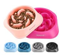 Mateeylife Comedero para Perros, Comedero Perro Antivoracidad para Cani Mediani e Grandi, Slow Feeder Anti Ingozzamento, Mediano Set da 2 Pezzi