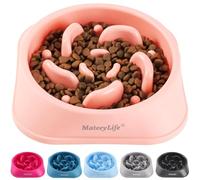 Mateeylife Comedero para Perros, Comedero Perro Antivoracidad para Cani Mediani e Grandi, Slow Feeder Anti Ingozzamento, Mediano 1 Unidad