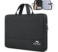MATEIN Funda Portatil 15,6 Pulgadas, Maletin Ordenador Portatil Impermeable Hombre Duradero Compatible para Hp Dell Lenovo Acer Bolsa Ordenador para Trabajo, Viajes, Universidad, Uso Diario, Negro