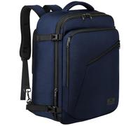 MATEIN Mochila 55x35x25, Expandible Mochila Viaje Cabina 50 Litros para Air Europa, Equipaje de Mano Grande Impermeable Multifuncional Travel Backpack para Hombre y Mujer para Viaje, Negocios, Azul