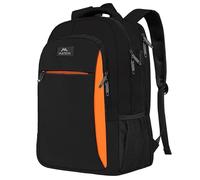 MATEIN Mochila Portatil 15.6 Impermeable, Mochila Ordenador Portatil Antirrobo con Puerto USB para Hombre Mujer, Ligera Laptop Backpack para Negocios, Trabajo, Viaje y Universidad, Negro-Naranja