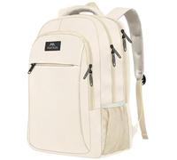MATEIN Mochila Portatil 15.6, Mochila Ordenador Portatil Mujer Mochila para Portátil Ligera Mochilas Viaje Antirrobo Mochila Universidad Unisex para Trabajo Avion Adulto, Beige