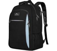 MATEIN Mochila Portatil 17 Pulgadas, Mochila Ordenador Hombre, Negro-Azul