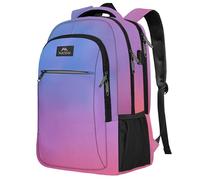MATEIN Mochila Portatil 17 Pulgadas Mujer, Mochila Ordenador Portatil Antirrobo de Gran Capacidad con Puerto de Carga USB e Impermeable, Laptop Backpack para Trabajo, Viaje y Escolares, Tie-Dye