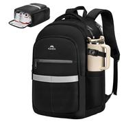 MATEIN Mochila Portatil Antirrobo 15.6 con Compartimento Desmontable para Zapatos, Mochila Ordenador Portatil Impermeable con Bolsillos Térmico y para Botella para Viaje Universidad Escolares, Negro