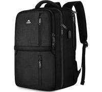 MATEIN Mochila Viaje Cabina Avion 45x36x20, Mochila Portatil 17 Pulgadas con Puerto de Carga USB y Compartimento para Zapatos para Easyjet, Travel Backpack para Trabajo, Negocios, Senderismo, Negro