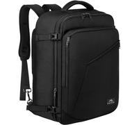 MATEIN Mochila Viaje Cabina Avion, Expansible 50x35x20cm Mochilas de Viaje, Mochila Cabina 40L de Gran Capacidad, Travel Backpack Para Mujer y Hombre, Equipaje de Mano para Negocios, Trabajo, Negro