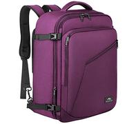 MATEIN Mochila Viaje Cabina Avion Mujer, Mochila Viaje 50x35x20 Travel Backpack Expansible Multifuncional Impermeable Equipaje de Mano, Negocios, Regalo para Viajeros, Morado