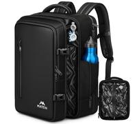 MATEIN Mochila Viaje Vacio sin Bomba, Mochila Viaje Cabina Avion 45x36x20 Impermeable con Compresión al Vacío para EasyJet, Vacuum Backpack con Apertura TSA y para Portátil de 17 Pulgadas, Negro