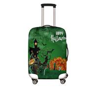 Mateju 3D Halloween Cubierta de Equipaje, Funda Maleta 18-32 Pulgadas Funda de Maleta Lavable Resistente Cubierta de Equipaje Protectora (Infierno,L)