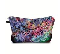 Mateju 4PC Neceser Maquillaje, Neceser Mujer, Neceser Hombre, Neceser Viaje, Portátil para Viaje Bolsas, Neceser Maquillaje Pequeño, para Compras, Viajes (Mandala 2)